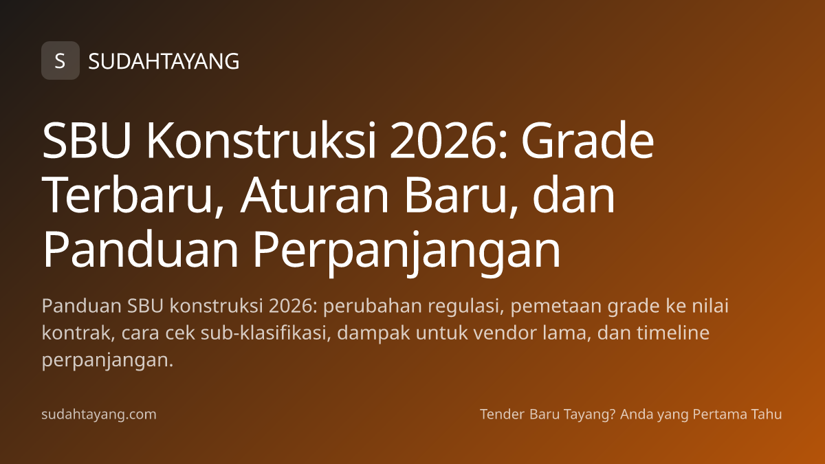 SBU Konstruksi 2026: Grade Terbaru, Aturan Baru, dan Panduan ...