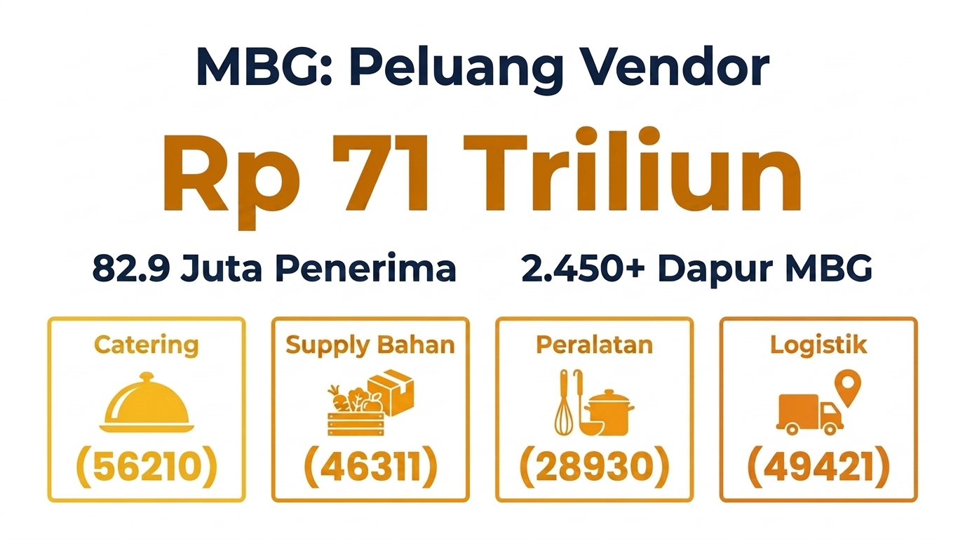 Infografis MBG: Rp 71 triliun, 82.9 juta penerima, 4 jalur vendor